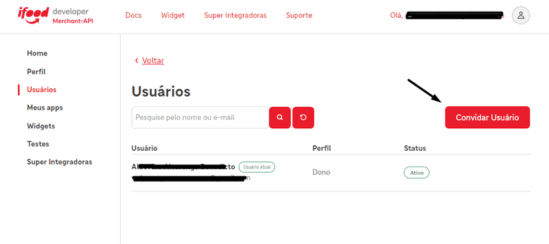 usuarios conta developer